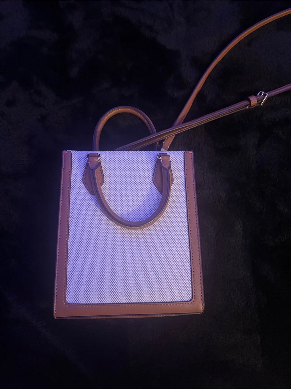 kate spade Cream Canvas and Pink Leather Crossbody Tote